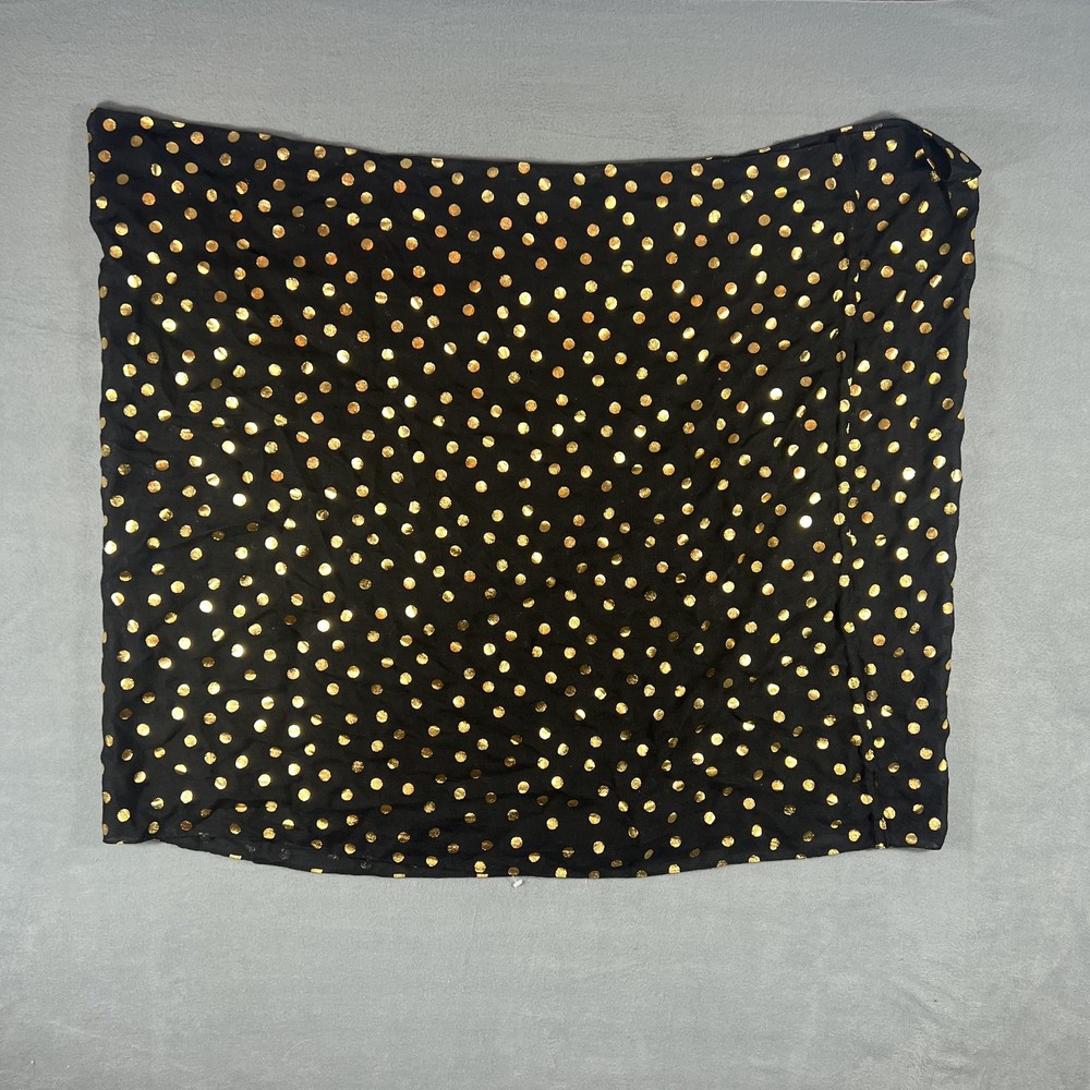 Black Gold Polka Dot Fabric Sheer Lightweight Metallic Dots 33″ Wide Craft Decor