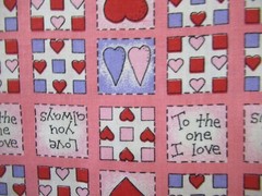 GENERAL FABRICS “LOVE FABRIC” VALENSTINES LOVE FABRIC VTG 70`S RARE 1YX44″