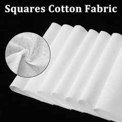 300 Pcs 4 X 4 Inches Cotton Fabric Squares White Solid Colors Quilting Fabric Bu
