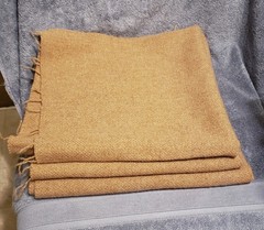 Pendleton Medium Weight Wool Fabric Remnants Lot Of 3 Pcs Beige