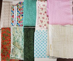 Estate Mixed Brands Quilting Fabric Lot 39 pcs of 1/3 Y Cuts Mostly Different