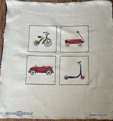 Square By Design Toys With Wheels Fabric pillow Chair Cover Embroidered USA