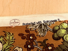 Waverly Decor Fabric Bonded “Somerset Hall” 48×71 Golds Browns Floral Bird