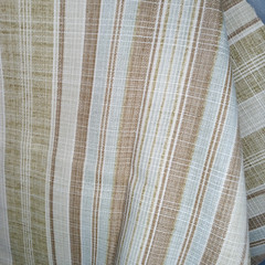 Tommy Bahama Woven Cotton Fabric “Vera Cruz” Brown/Aqua Stripe Home Decor 54×40″