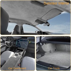 Luxurious 96×60 Auto Suede Headliner Fabric with Foam Backing for Interiors