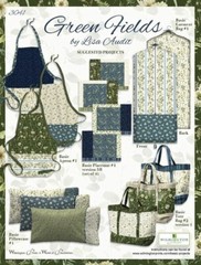 Wilmington Prints – Green Fields – Repeating Border Stripe Multi, Fabric BTY