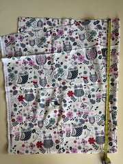 Corduroy Fabric Baby Soft Owl Print 22” Width 55” Length 1 Piece Sewing Crafting