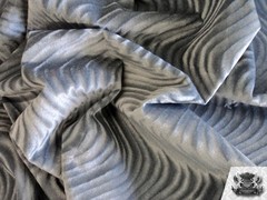Velvet Flocking Swirl Silver Upholstery Fabric by The Yard 58 Inches,