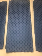 3 Vintage Blue High Quality Drapery Weight Decorator Fabric Remnants 16″ X 54″