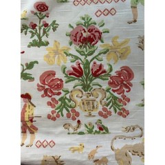 Richloom Platinum Collection Fabric rare 8 yards wide toile de jouy European 55”