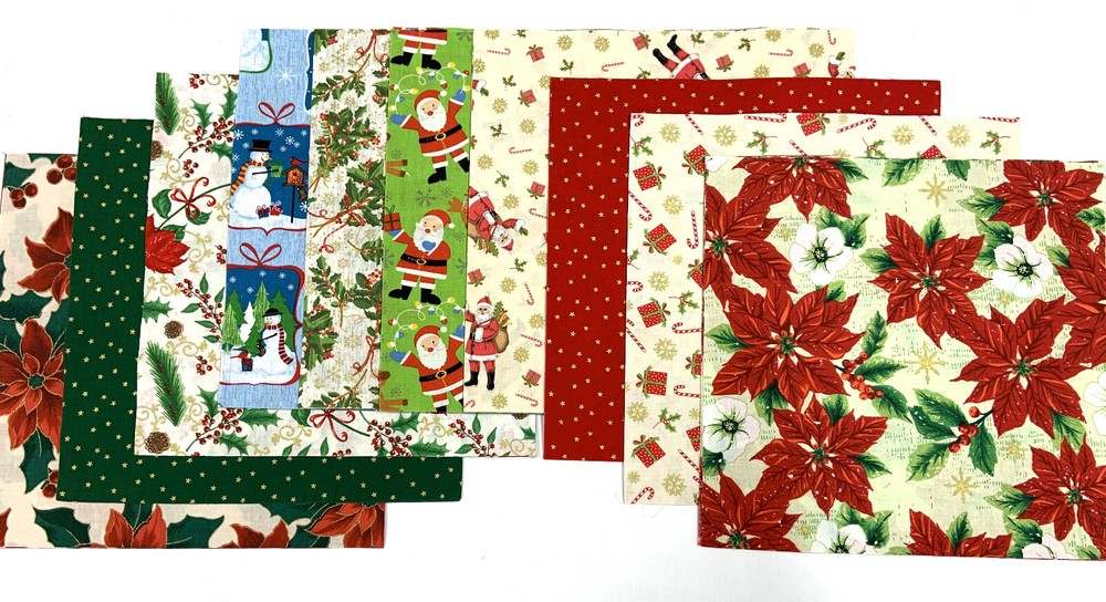 Christmas Gold Sparkle Layer Cake 40 -10″ Squares Quilting & Sewing Fabric