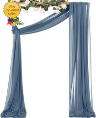 Dusty Blue Wedding Arch Draping Fabric 1 Panel 29″ X 20 FT Extra Long Gauze Drap