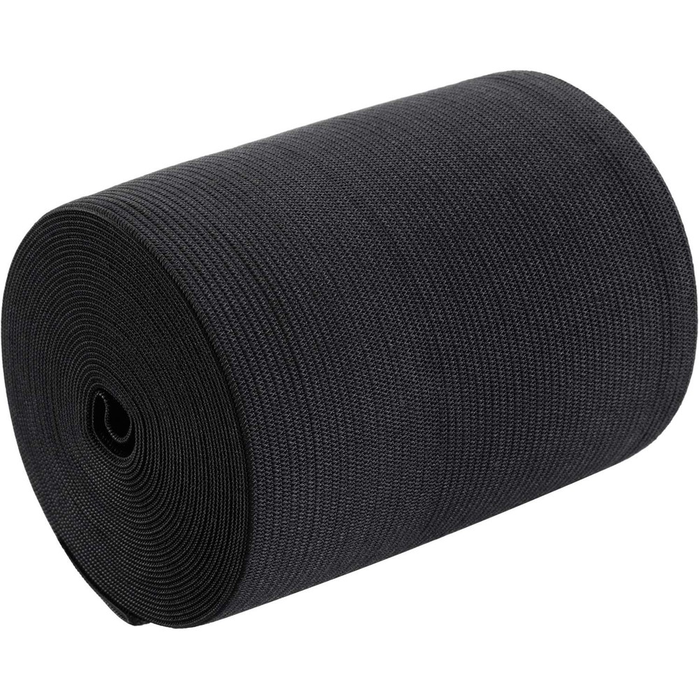 EBOOT 1 Pcs Elastic Spool (4 Inch X 5 Yard,Black) 4 x 5 Yard, Black