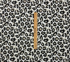 PREMIER PRINTS GOBI BEIGE BLACK LEOPARD SPOTS MULTIUSE FABRIC BY THE YARD 54″W