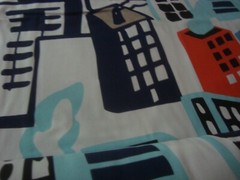 IKEA Fabric Per Yard Multicolor City Buildings GITTE IKEA Textiles – NEW