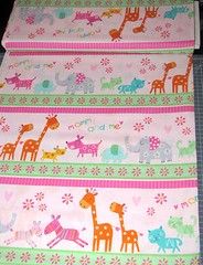 Nursery Baby Girl Animals Stripe Cotton Fabric Newcastle Mommy And Me – Yard