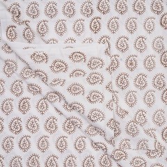 5 Yard Fabric Indian Black Floral Hand Block Print Cotton Fabric Sewing Cloth