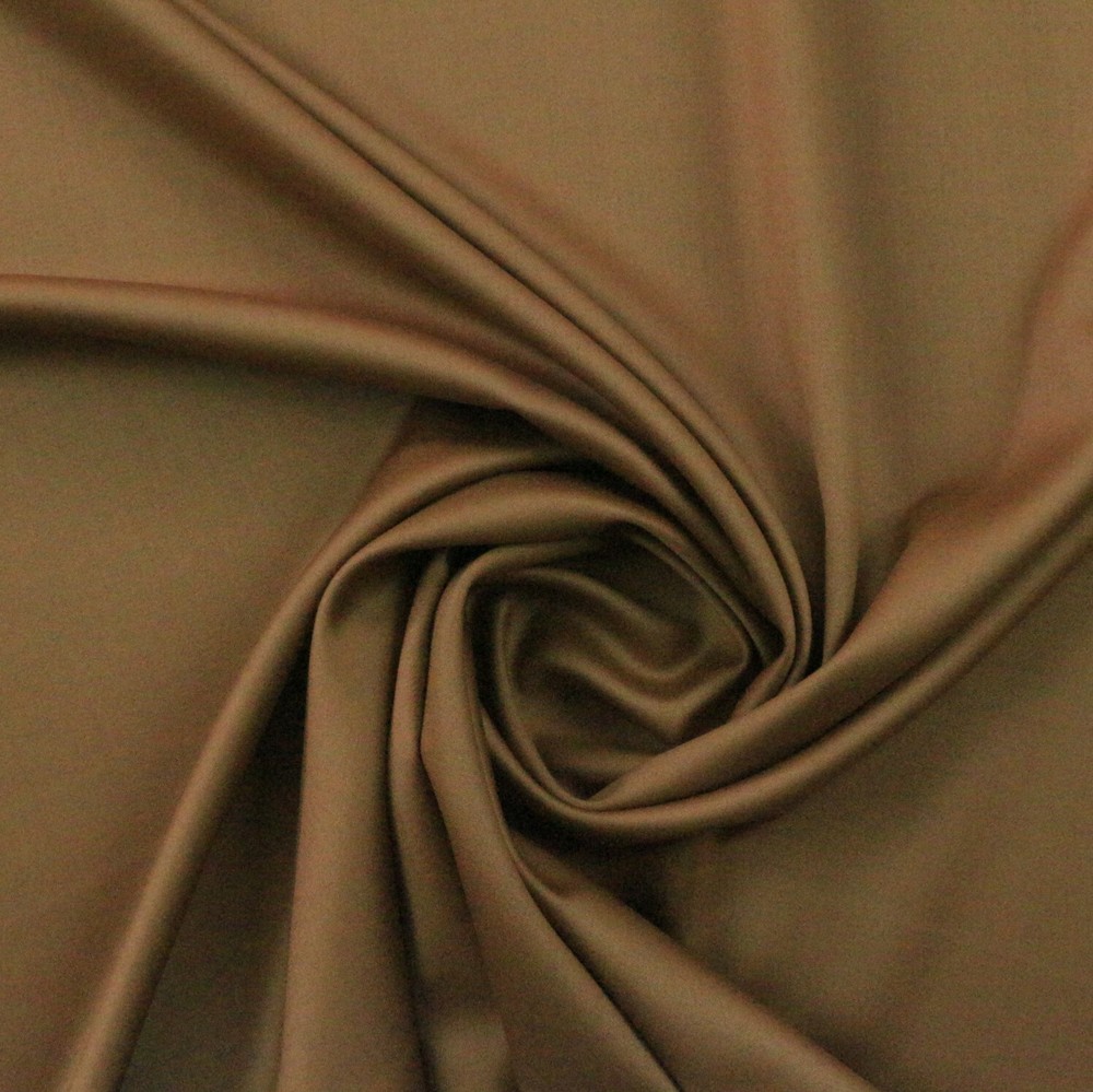 CLARENCE HOUSE GABARDINE DELLA LANA FAWN 100% WOOL SATEEN FABRIC BY YARD 54″W