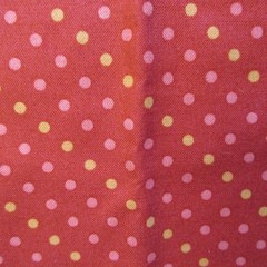 Cotton Fabric Polka Dots On Red Laundry Basket Andover 13″ x 44″