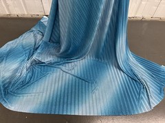 Blue Glitter pleated Fabric 50” Width Sold By The Yard