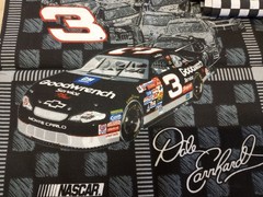 Black And White Checkered Flag Cotton Fabric Nascar Racing Dale Sr. Tony Stewart