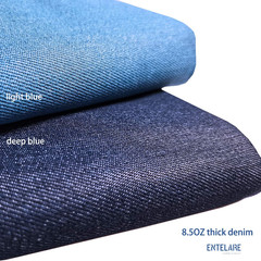 8.5OZ Cotton Durable Denim Fabric 62 Inches Width (Light Blue 1Yard)