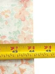 Vintage Peter Pan Watercolor Floral Cotton Fabric Peach Yellow Green 27×44