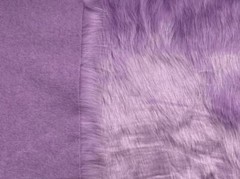 Super Luxury Faux Fur Fabric Material LONG PILE LILAC