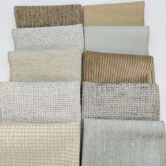10 Upholstery Samples Remnants 21×13 Creams Grays Tans Browns Fabric Craft Lot