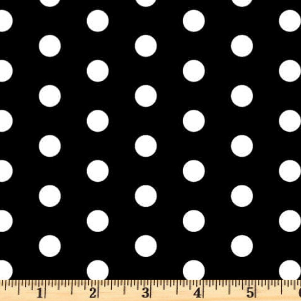 Little Dot Black 100% Cotton Fabric By the half yard continuous cuts