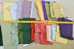 Lot, Background & Blenders Quilt Cotton Pieces & Scraps, 2 Pounds & 10 Oz, S117