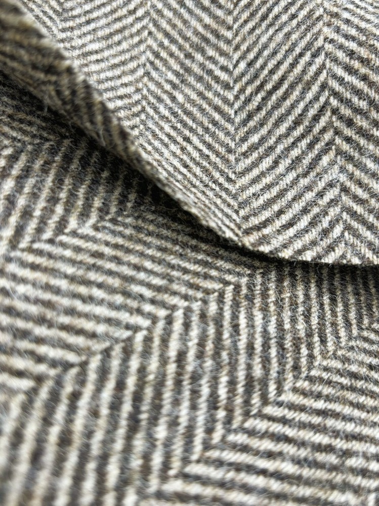 Woven Wool HERRINGBONE Home Decor EARTH Drapery Upholstery Sewing Fabric BTY