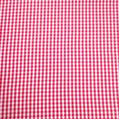 1/4″ RED GINGHAM PRINT POLY COTTON FABRIC CHECK 58″ BY THE YARD