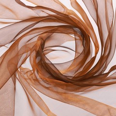 2 Yards x 59″ Iridescent Sheer Organza Fabric, Gradient Dark Gold