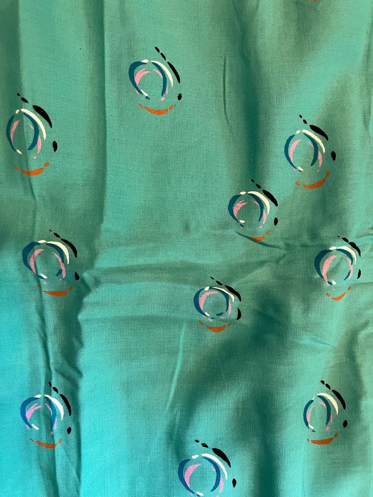 Vintage Rayon or Cotton Blend Fabric 3 1/3 yards, 45″ wide