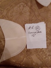 3/4 INCH #6 FOAM SHOULDER PADS FABRIC COVERED 2 PRS FOR DRESSES JACKETS ETC