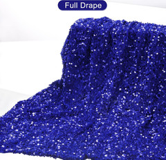 Sequin Fabric Bright Blue, 5 Yards Length 3.9 Feet Wide Velvet Fabric, Mesh Fabr