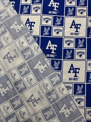 Air Force Falcons Blue White Collage Cotton Fabric by Sykel BTHalfY #32