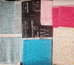 Estate Mixed Brands Quilt Fabric Lot 53 pcs Long & Fat Quarters Mostly Different