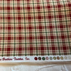 Sue Marsh For Marcus Brothers Textiles, Inc. Red Plaid One Yard