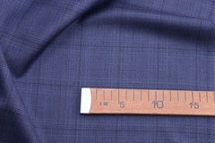 Reda Timeless Blue Tonal Check 4.3 m. quality suiting fabric made in Italy