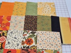 33 Sandy Gervais Moda Pumpkins Gone Wild Fat Quarters + 2 Panels OOP