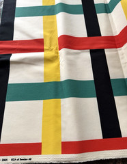 Vintage IKEA 2005 Tom Hedqvist Sweden Fabric Striped Print Cotton 60″ x 74″