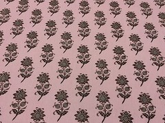 PREMIER PRINTS CHANTILLY PINK BROWN MAGGIE KELSO FLORAL FABRIC BY THE YARD 54″W