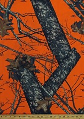 Mossy Oak Camouflage Lightweight Hunter Orange 58″ Cotton Fabric by Yard A508.76