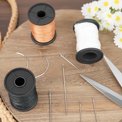 Poexuzi Upholstery Repair Sewing Kit Thread for Leather, Furniture, brown