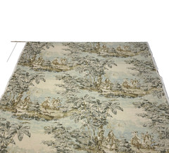 COVINGTON BOSPORUS 197 FLAX BEIGE RENAISSANCE TOILE LINEN FABRIC BY YARD 54″W