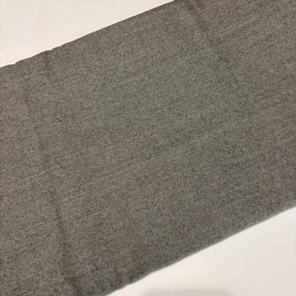 Gray Wool Herringbone Fabric 2.25 Yards 60 Wide Suiting No Flaws