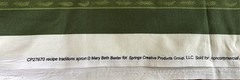 Springs Creative – Recipe Traditions Apron – Holiday – Adult Size – Cut and Sew