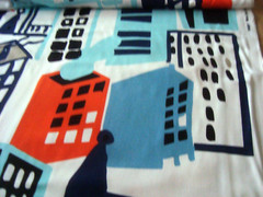IKEA Fabric Per Yard Multicolor City Buildings GITTE IKEA Textiles – NEW